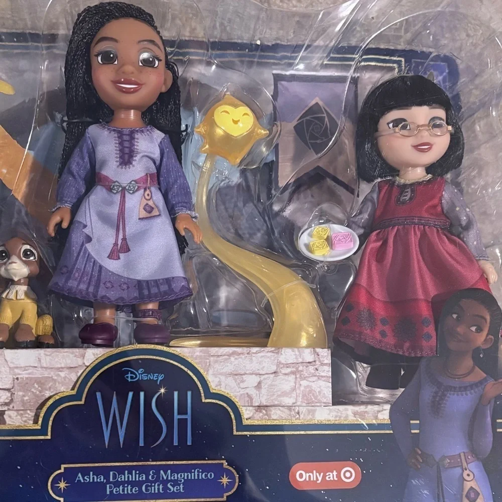 Disney Wish Doll Trio with Purple and Red Outfits
